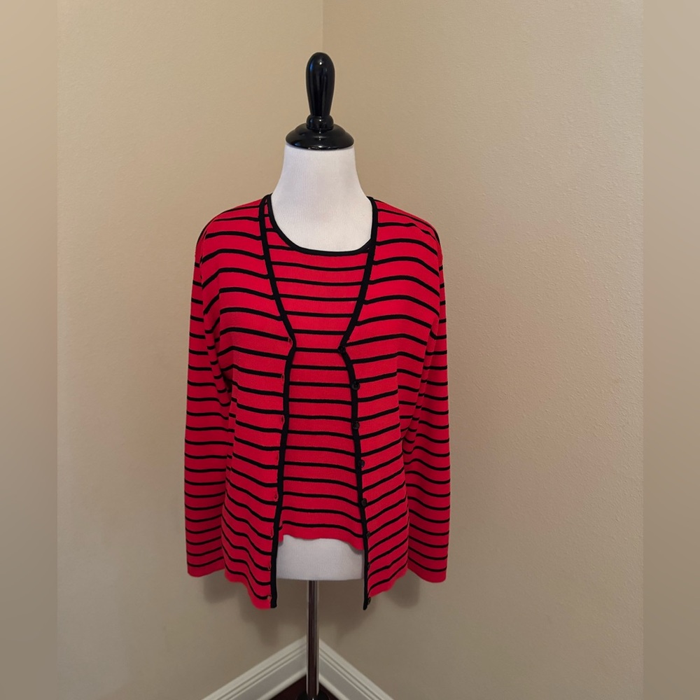Red two piece sweater  set